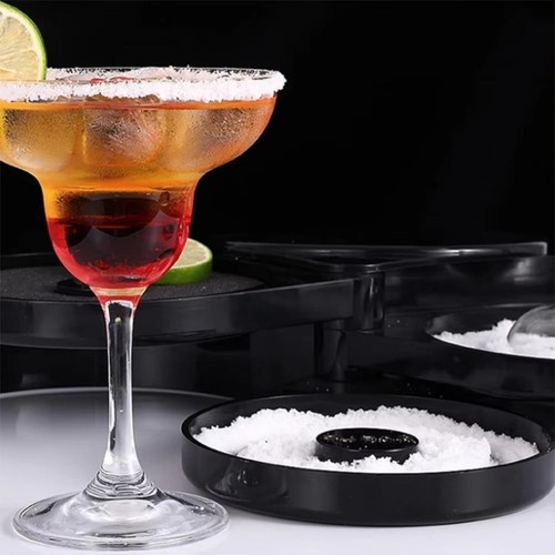 3 Tier Mixing Salt Sugar Rim Box with Sponge Spice Container Bartender Tool - Picture 6 of 12