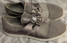 ECCO Women's 40 / 9 US Sense Toggle Leather/ fabric Metallic Gold /Brown Sneaker