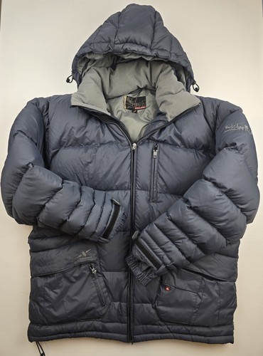 Vintage Quicksilver Puffer Sonic Down Jacket Ink Blue Napali Sas Men Endurance