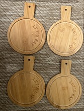 4 x Wooden Mini Share Boards Nibbles Sides Any Occasion  New With Sticker