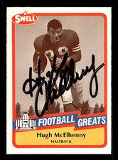 Hugh McElhenny San Francisco 49ers 1989 SWELL Football Greats Auto RC #49 w/COA