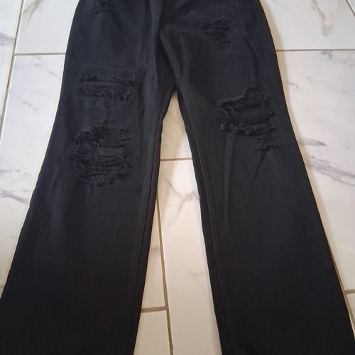 We The Free Black Straight Leg Distressed Jeans Size 31 Curvy A8 - Picture 3 of 13