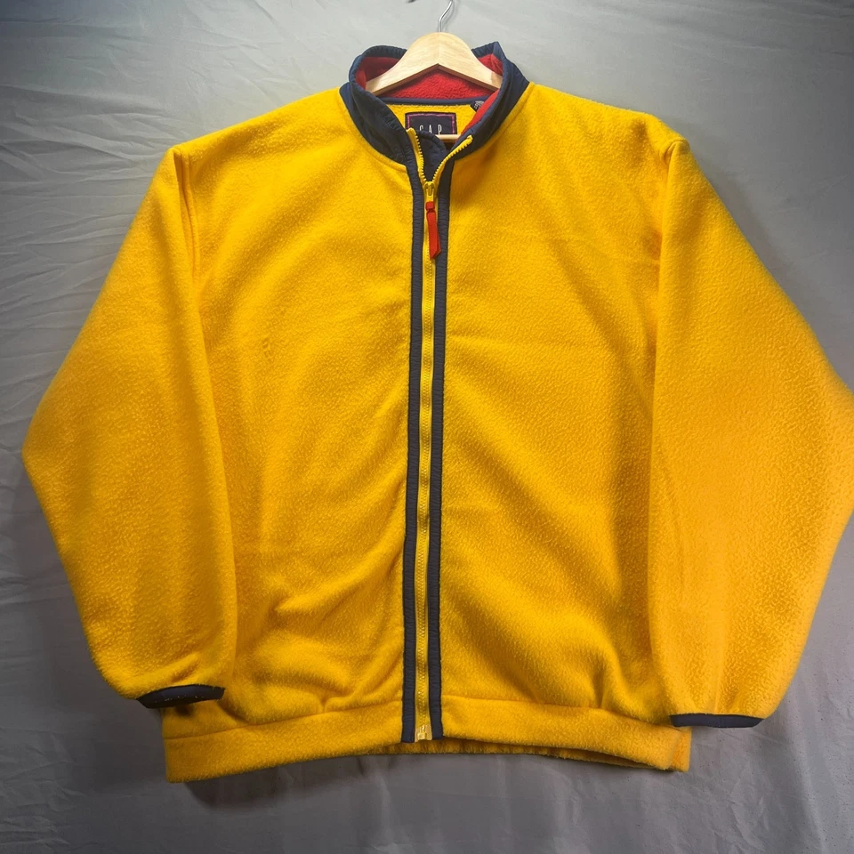 Chaqueta polar GAP Arctic Light vintage para hombre grande amarilla al aire libre EE. UU. 90s Foto 2 de 4