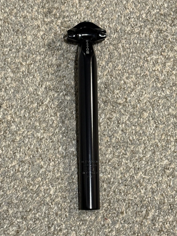 Nitto S65 Layback Alloy Seatpost  | 27.2mm Clamp | 250mm Length | Black - Image 2 of 4