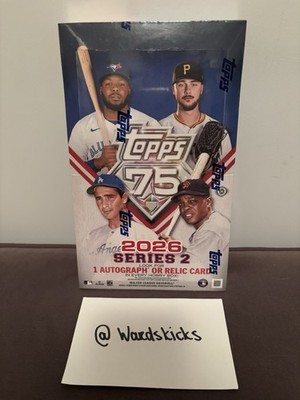 2026 TOPPS SERIES 2 BASEBALL HOBBY BOX (1 AUTO/RELIC) MLB Brand New Sealed QTY
