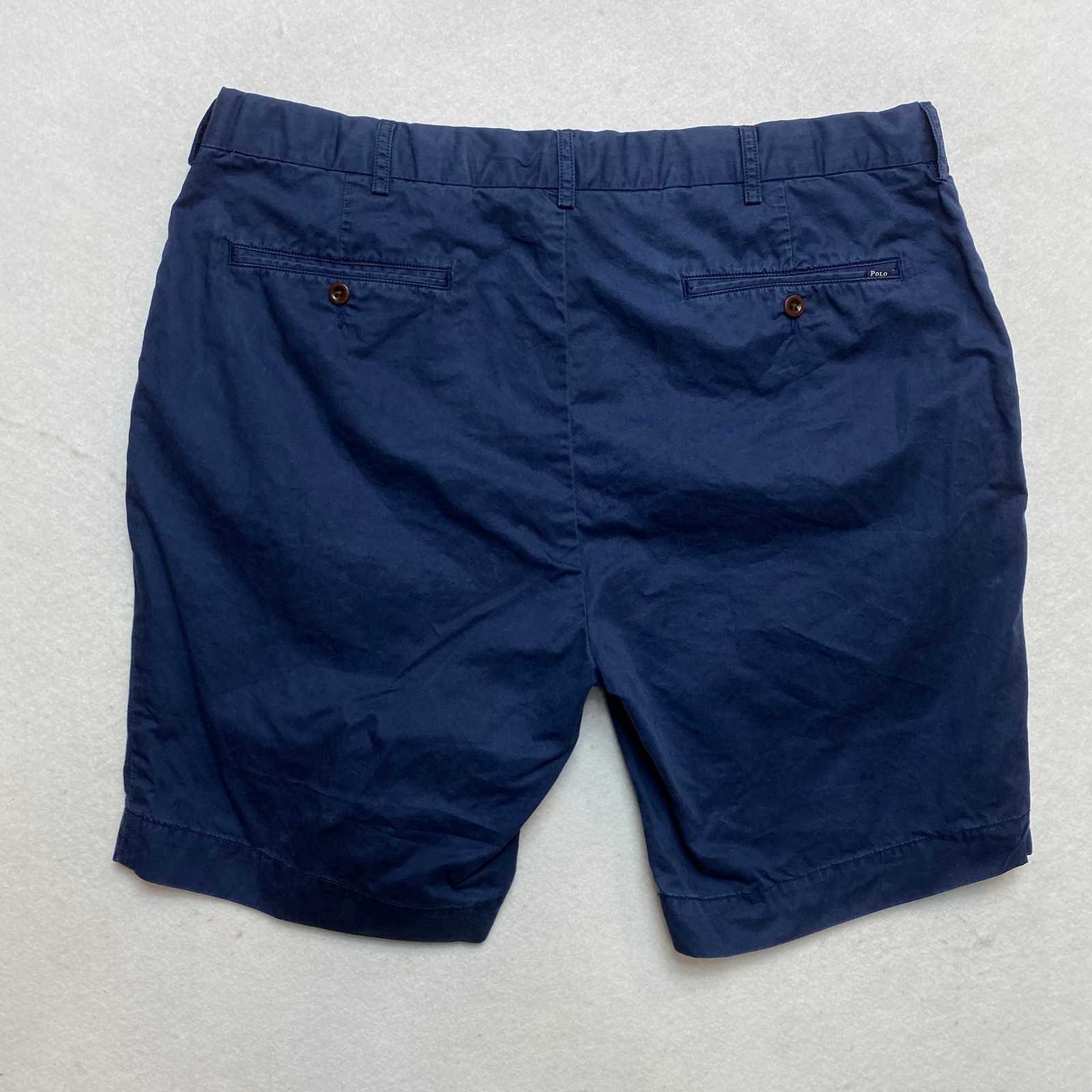 Polo Ralph Lauren Shorts Mens 37 Waist 9 Inseam Navy Blue Classic Fit Chino thumbnail 6