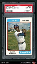 1974 Topps #401 Elliott Maddox Rangers PSA 8 - NM/MT