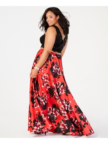 CITY STUDIO Womens Black Sleeveless Crop Top Formal Top Plus Size: 18W - Picture 10 of 11