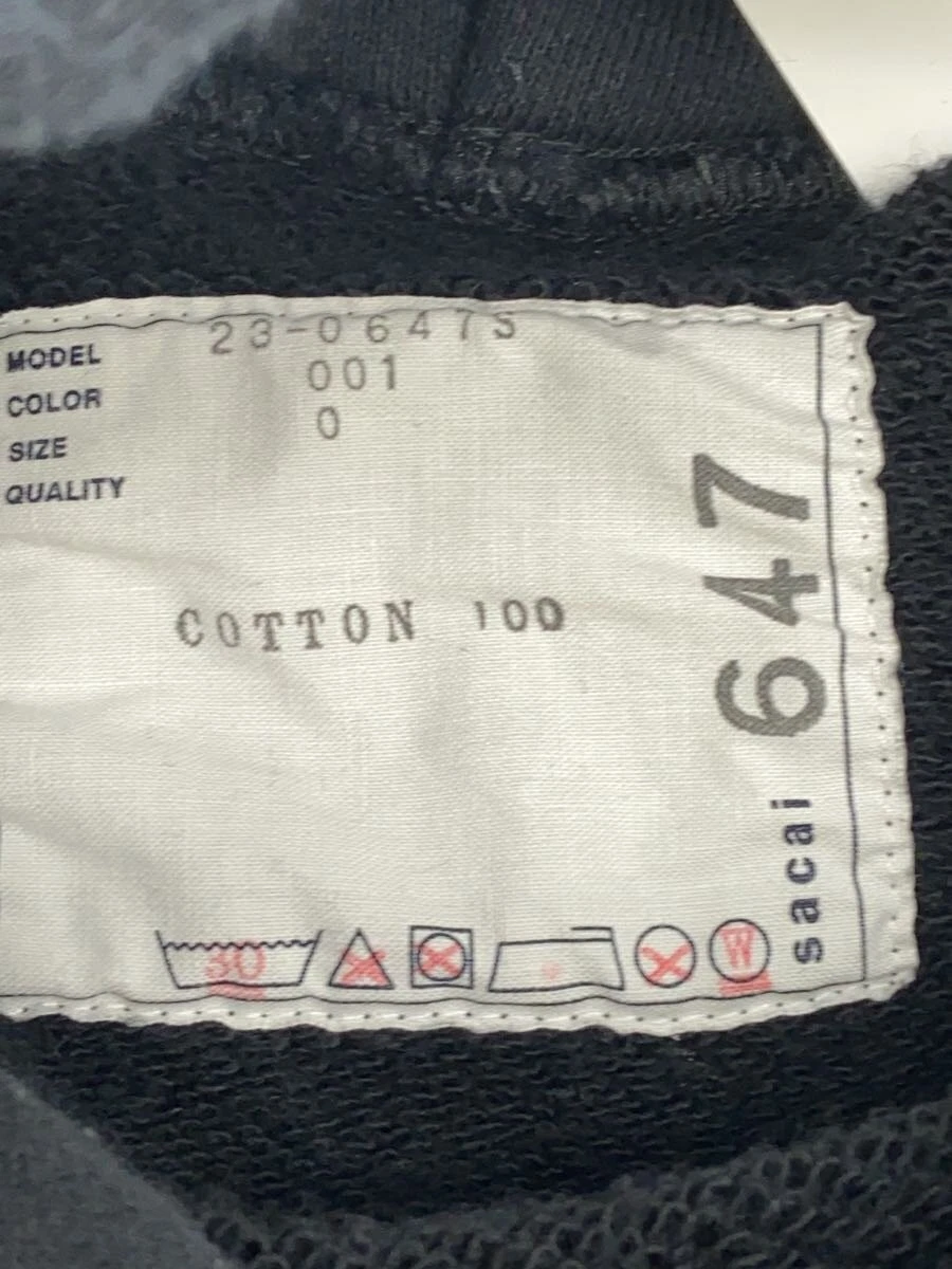 sacai felpa con cappuccio nera 0