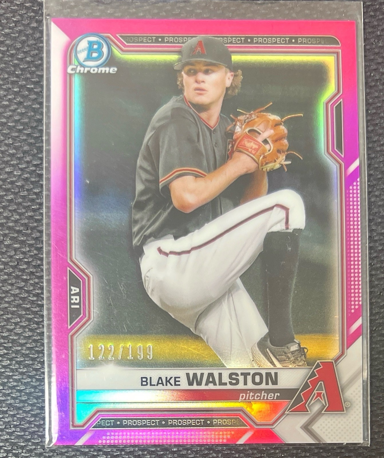 2021 Bowman Chrome Prospects Blake Walston BCP-104 Fuchsia Refractor /199