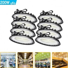 8Pack 200W UFO Led High Bay Light Industrial Commercial Warehouse Gym Shop Light
