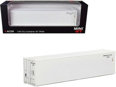 Mini GT | AC09 | Dry Container 40  White | 1/64 | Metal | Sealed | HARD TO FIND