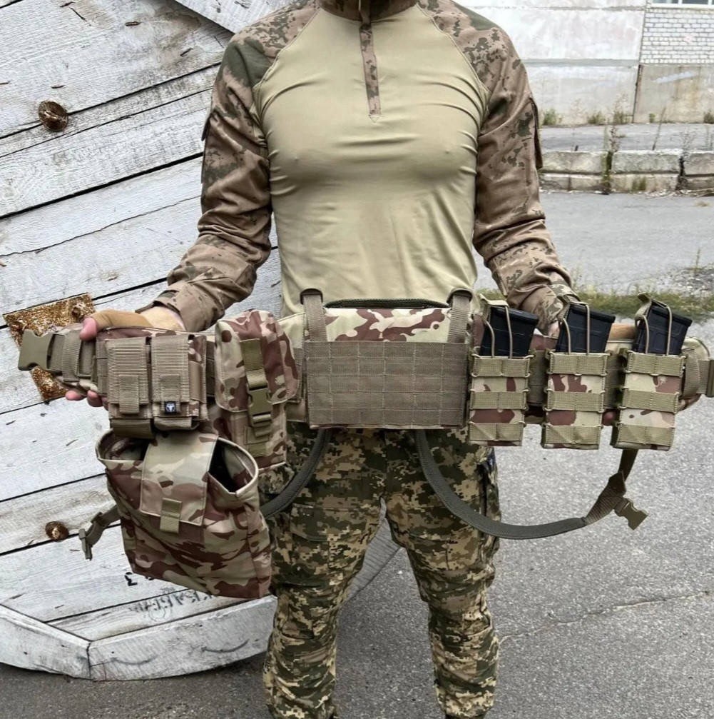 Tactical MOLLE Belt System with Pouches | Load-Bearing Waist Rig