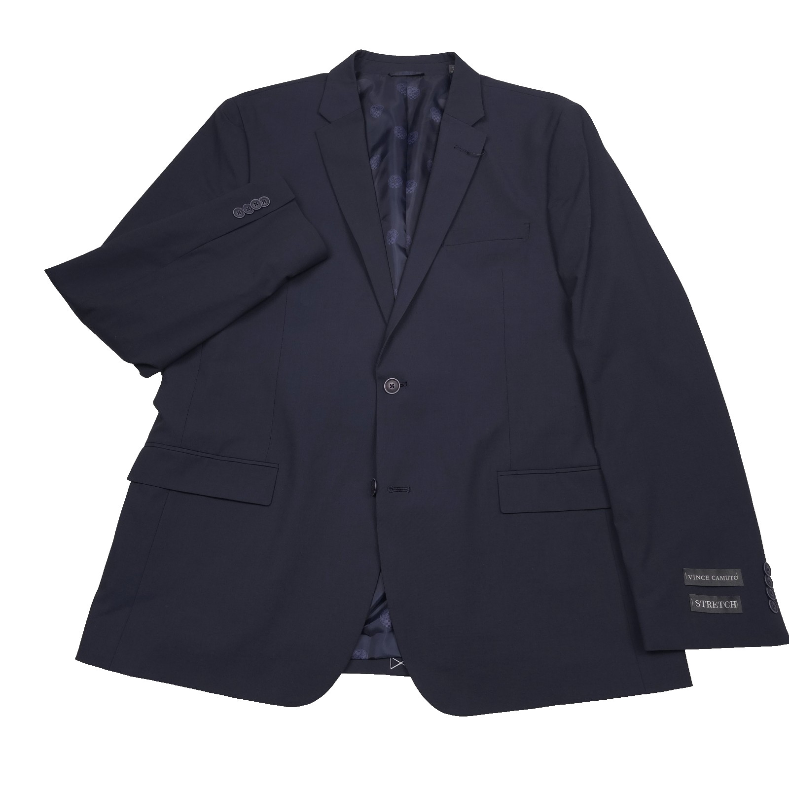 325 Vince Camuto Burge Navy Blue Slim Fit Suit Jacket Blazer Mens Size 46L 14490₽