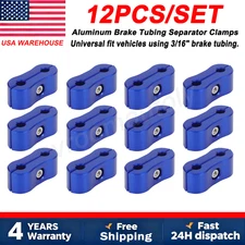 12X Aluminum 3/16 Brake Tubing Hose Separator Clamp - Brake Line Hose Clamp Set