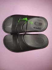 OOFOS OOAHH Sandal Slide Recovery Footwear Unisex #1100 Black UK M3/W4, US M4/W6