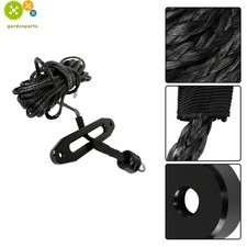 For UTV ATV w/Sheath 1/4"x50' 8500LBS Synthetic Winch Rope Line Recovery Cable