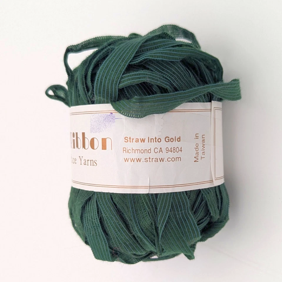 1 madeja de 50 g cinta decorativa cristal palacio hilo color 324 verde oscuro acrílico nailon Foto 2 de 4