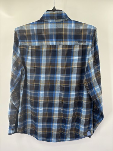 Marmot Mens Long Sleeve Shirt Button Up Flannel Blue,Gray,Gold,White Size M/M - Picture 3 of 8