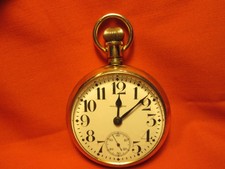 Antique, Men s Waltham Railroad Dial 1883 Model Pocket Watch with 17 Jewels