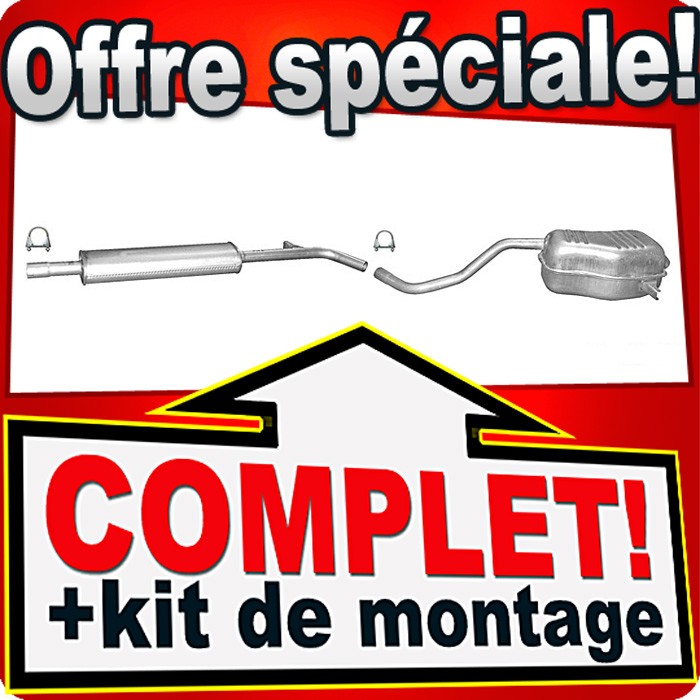 Échappement pour Renault Clio 3 1.6 en acier aluminié haute durabilité