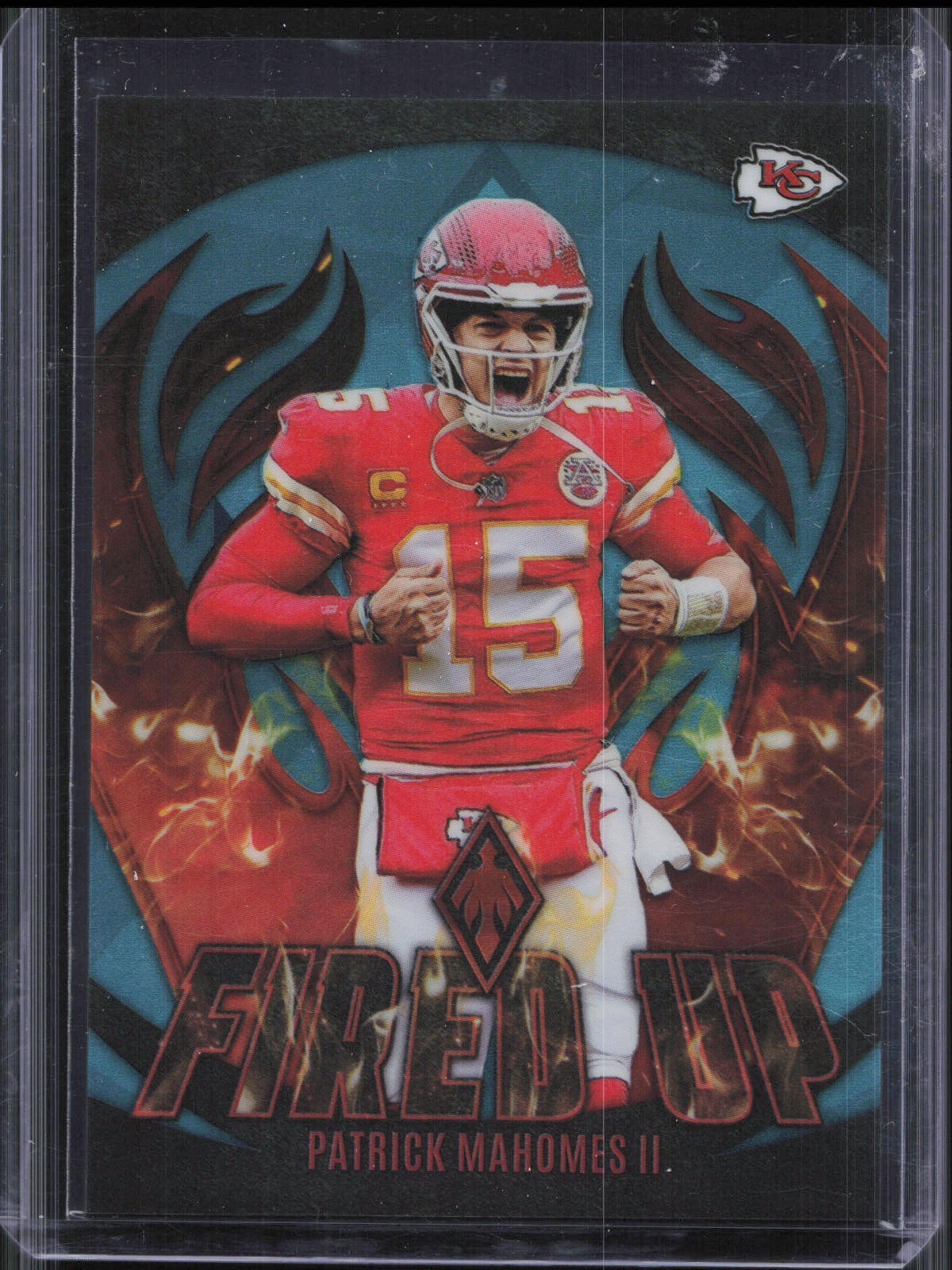 2023 Panini Phoenix Patrick Mahomes II FU-1 Fired Up Teal Prizm /125 Chiefs