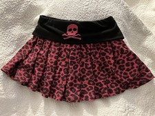 Girls Cheetah Print Mini Skirt With Shorts Underneath. Size Small