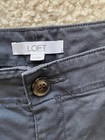 LOFT Women's Pants Casual Size 14 The Monroe Slim Gray Pockets Zip/Button — photo 3
