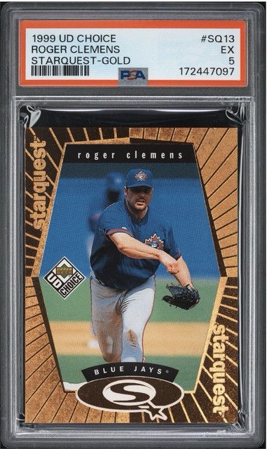 Upper Deck 1999 UD Choice Starquest Gold Roger Clemens Blue Jays #SQ13 PSA 5
