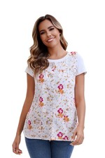 Womens Cotton Cobbler Apron 2 Patch Pockets Printed Smock Buttons Chef