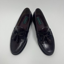 G.H. Bass Co Men s Tassel Loafers Dark Brown Leather Moc Toe Dress Size 10