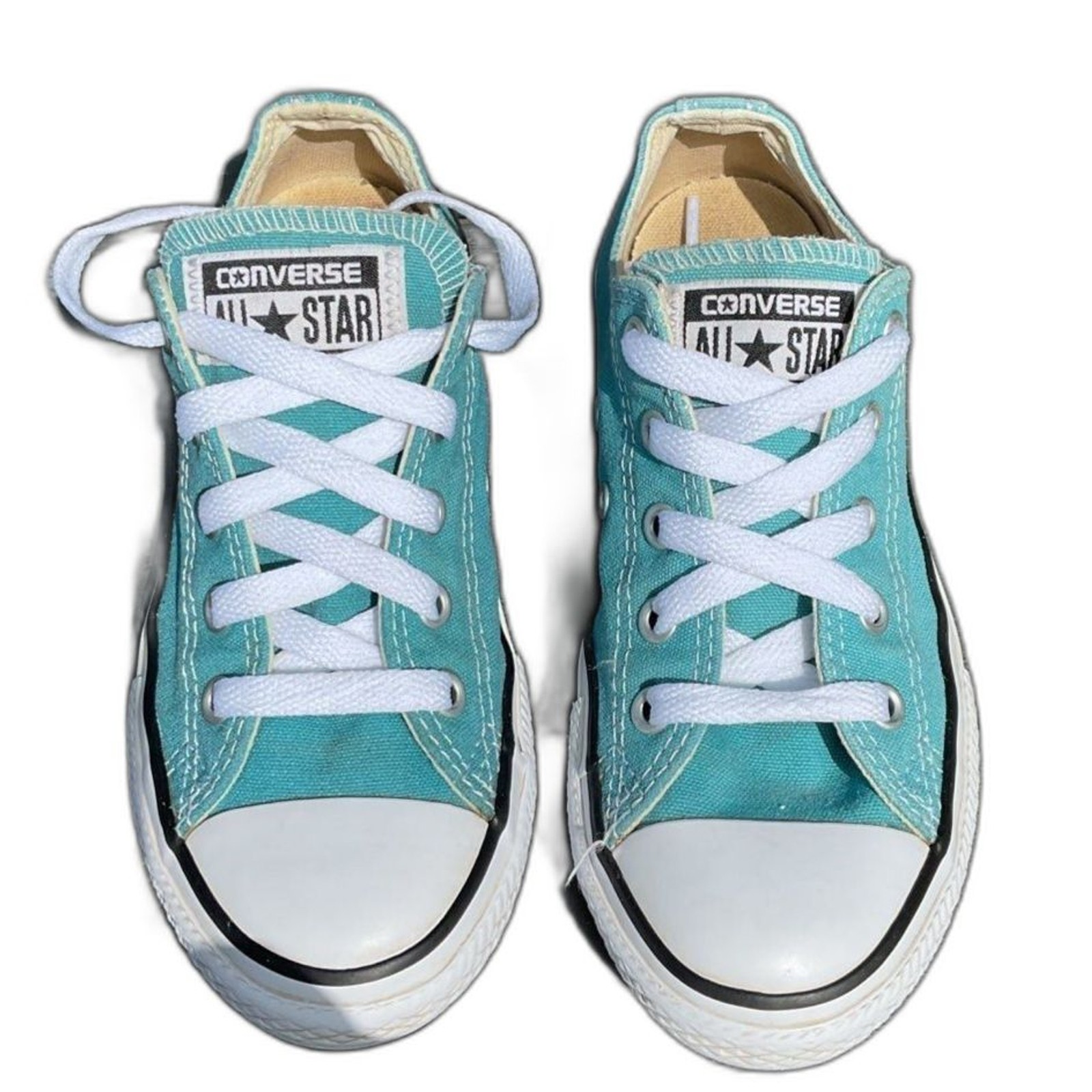 Light Green Converse All Star Low Top Sneakers Youth Size 13