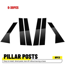 6-30PCS Black Window Pillar Post Trims For 2014-22 Land Rover Range Rover Sport