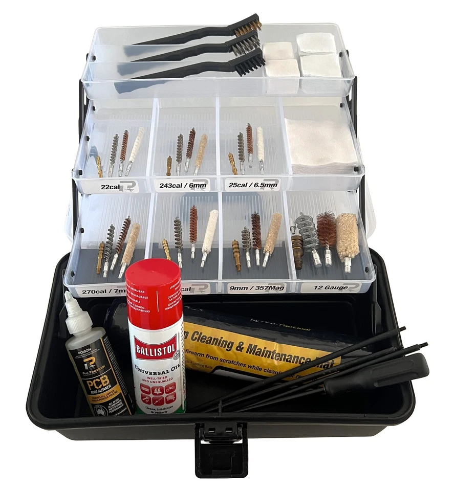 NEW Pro-Tactical CLEANSHOT Universal Gun Cleaning Kit - Rifle Pistol Shotgun Box - image 2 of 4