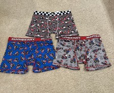 Lot Of 3 New Boys Underwear. Mario Kart Theme Size XL 14-16