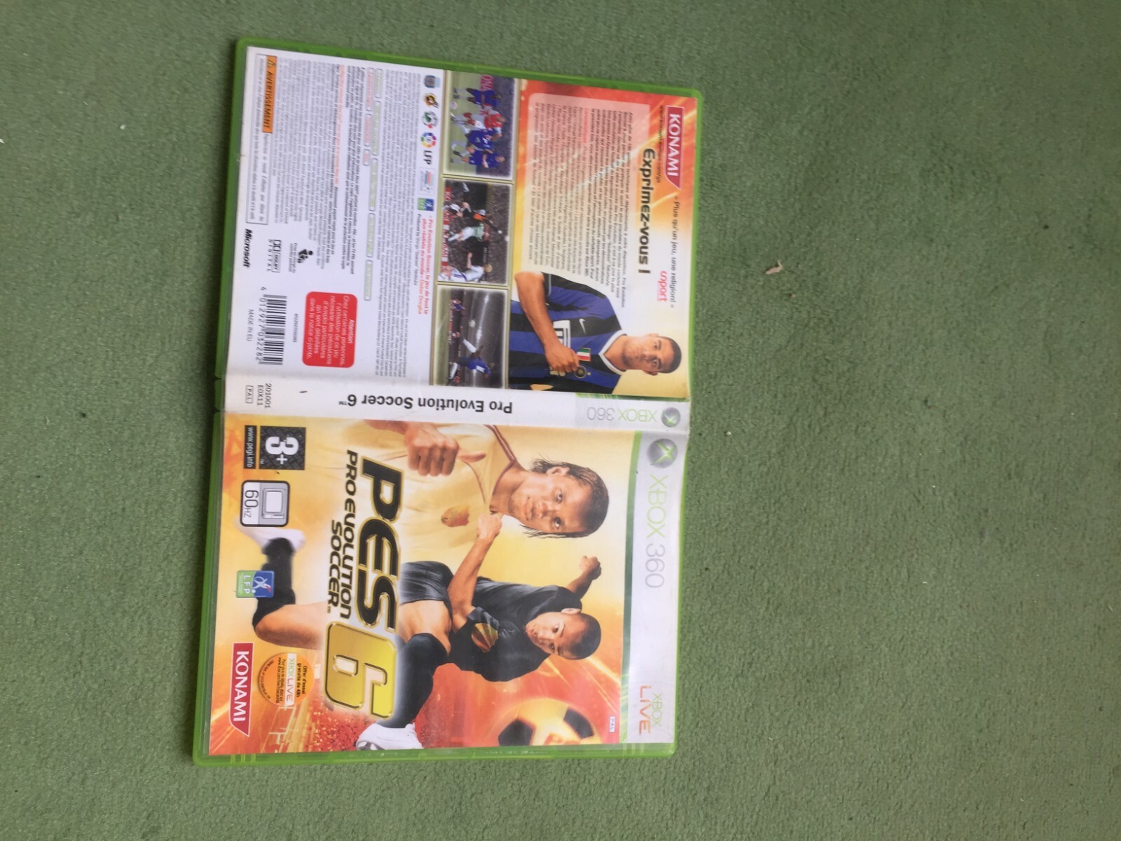 JEU VIDEO X BOX 360 PES 6 PRO EVOLUTION SOCCER  BOITE SEULE PAS DE JEU