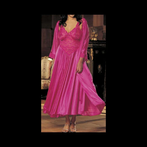 Pink long best sale nightgown