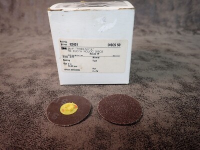 NEW 3M Roloc 82401 2'' Aluminum Oxide 40 Grit Quick Change Discs 50 Pack (BN278)