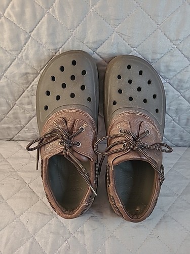 Crocs Lace up M12 Shoes Brown Leather
