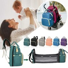 Diaper bag bed 3-in-1 Bag with changing table backpack multiple pockets