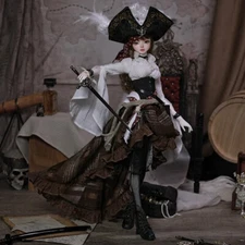 1/4 BJD Doll SD Ball Joint Doll Resin Girl Pirate Style Aristocrats Toy