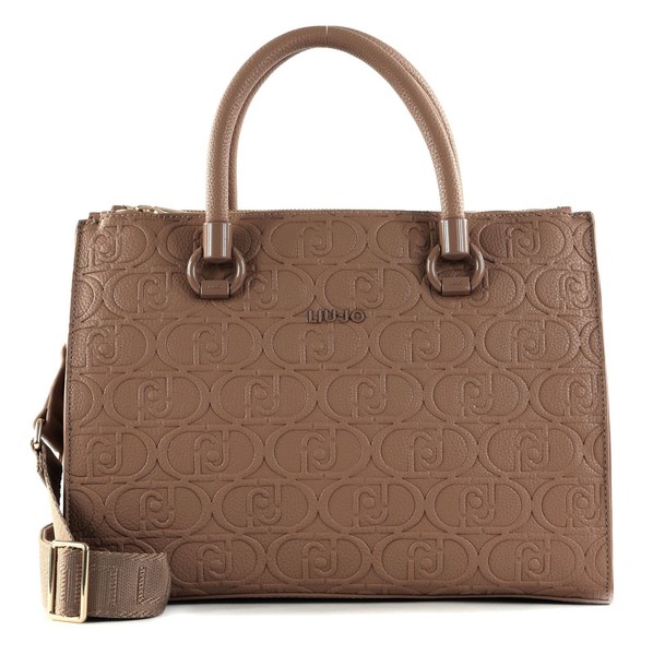 Liu Jo Manh Boston Bag M Schultertasche UmhäNgetasche Tasche Teddy Hellbraun Neu-image