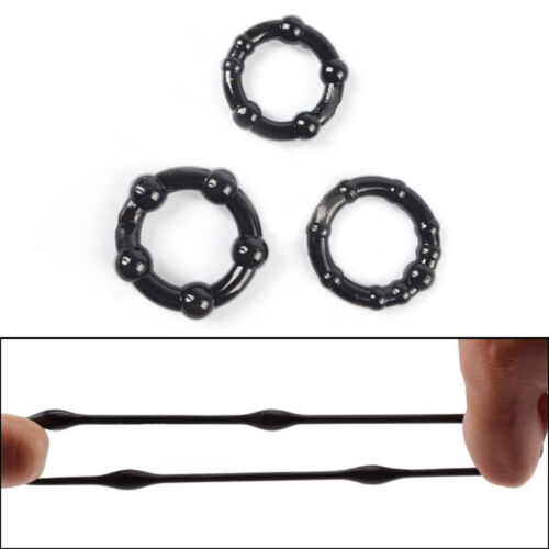 3Pcs/Set Silicone Cock/Penis Ring for Men Enhancer Prolong Sex Aid Tools - Picture 8 of 15