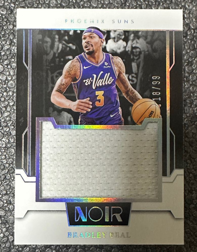 Bradley Beal 2023-24 Panini Noir Game Worn Patch Phoenix Suns /99 -gk