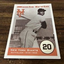 Monte Irvin #20 Card 5x7 NY Giants