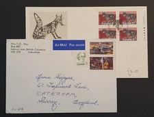 Canada stamps 1990 traffic light corner block of 4 first day cover Timber Wolf