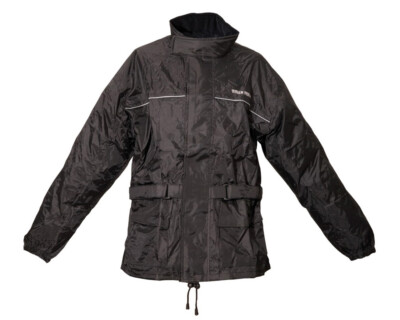 Modeka 8023 Size M Motorcycle Rain Jacket Waterproof and Windproof Black