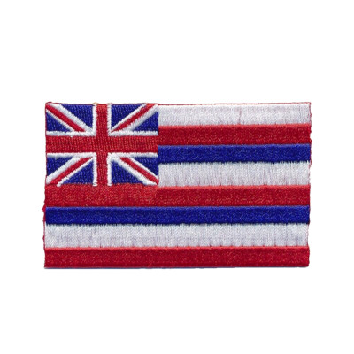 40 x 25 mm Hawaii Hilo Big Island USA Flagge Patch Aufnäher Aufbügler 2006 A
