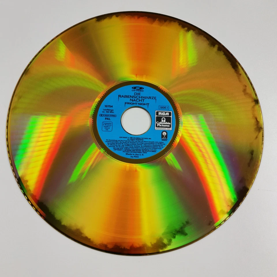 Laser Disk Disc - LD - Die Rabenschwarze Nacht - Fright Night - 1986 - Bild 4 von 4