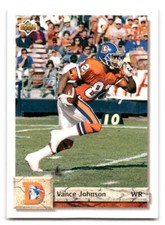 Vance Johnson 1992 Upper Deck FOOTBALL #258 Denver Broncos